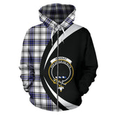 Hannay Modern Tartan Crest Zipper Hoodie - Circle Style